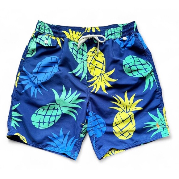 🍍Polo Ralph Lauren Pineapple Swim Trunks Mens XL Beach Tropical Pony Logo Summer - Picture 1 of 16